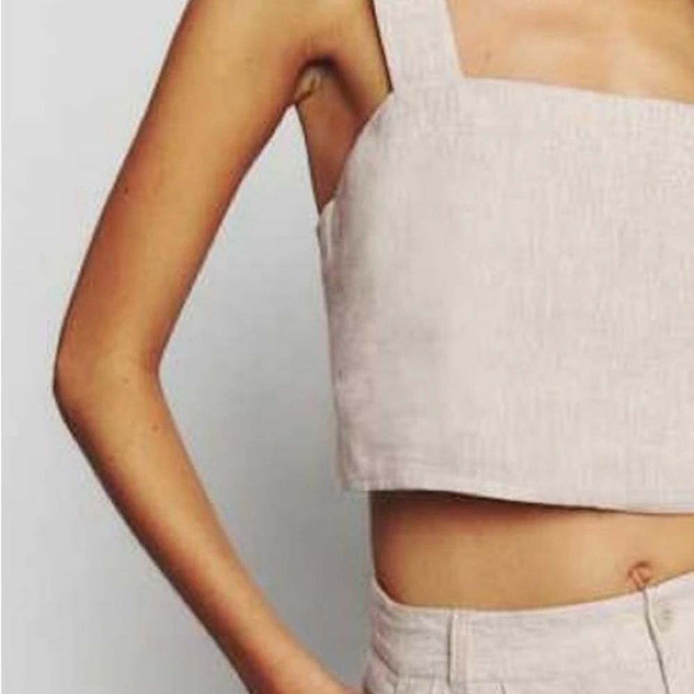 Reformation Olivia linen two-piece set NWT size 12 from Anthropologie $278 - Picture 8 of 9